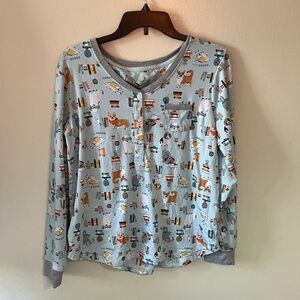 Cuddl Duds learning dogs pajamas top